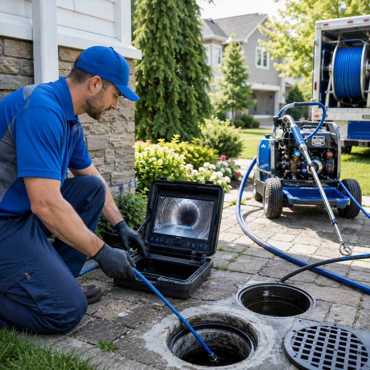 Outdoor drain cleaning professionals serving Johnson City, TX